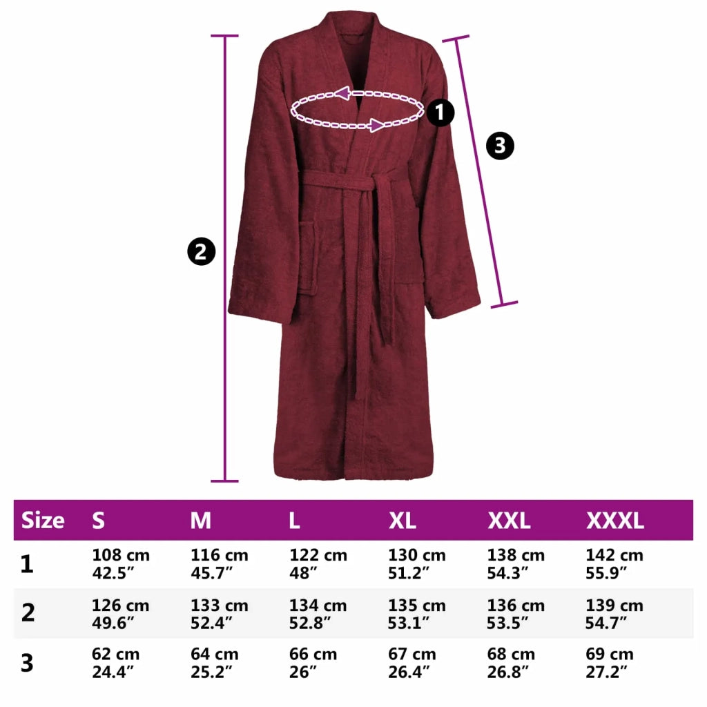 Accappatoio KINN Rosso XXXL Cotone CFW6060407
