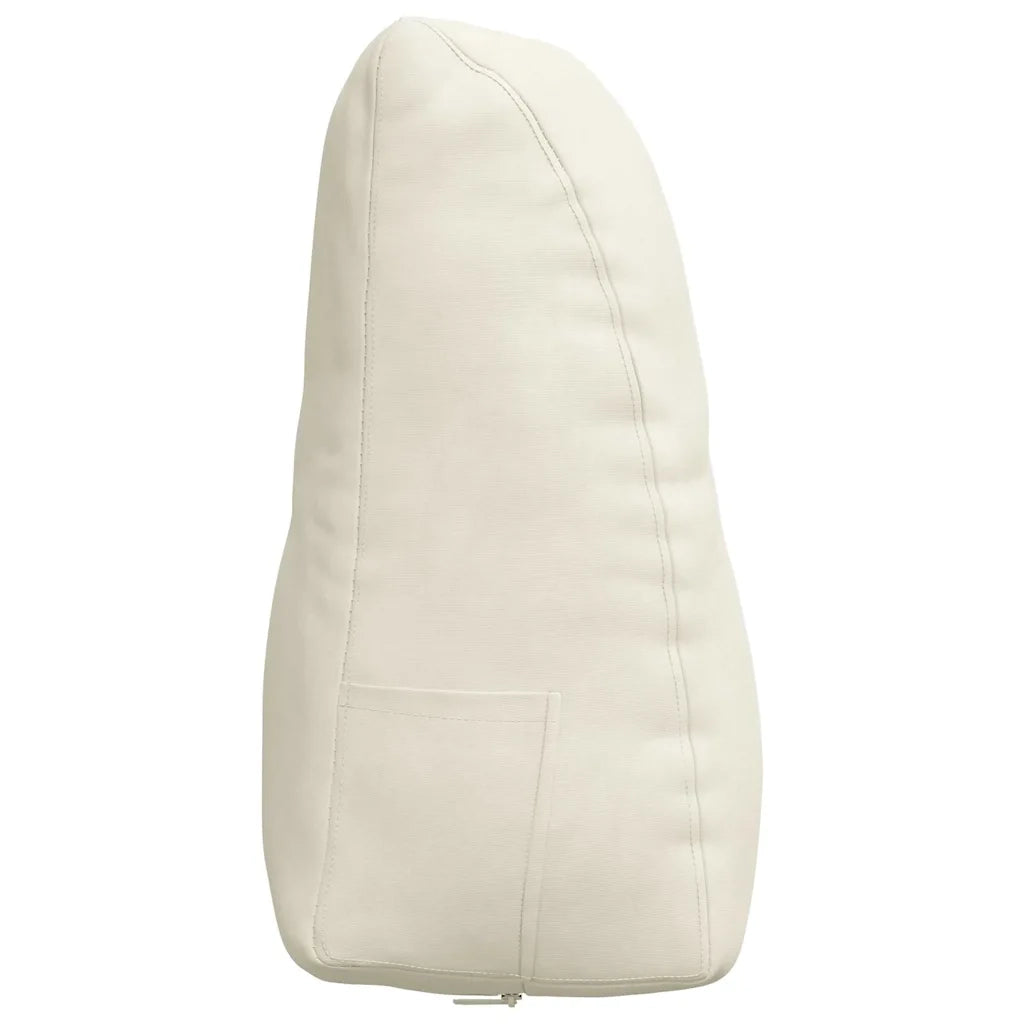 Cuscino per Schiena Crema 80 x 24 x 50 cm Velluto 42014438