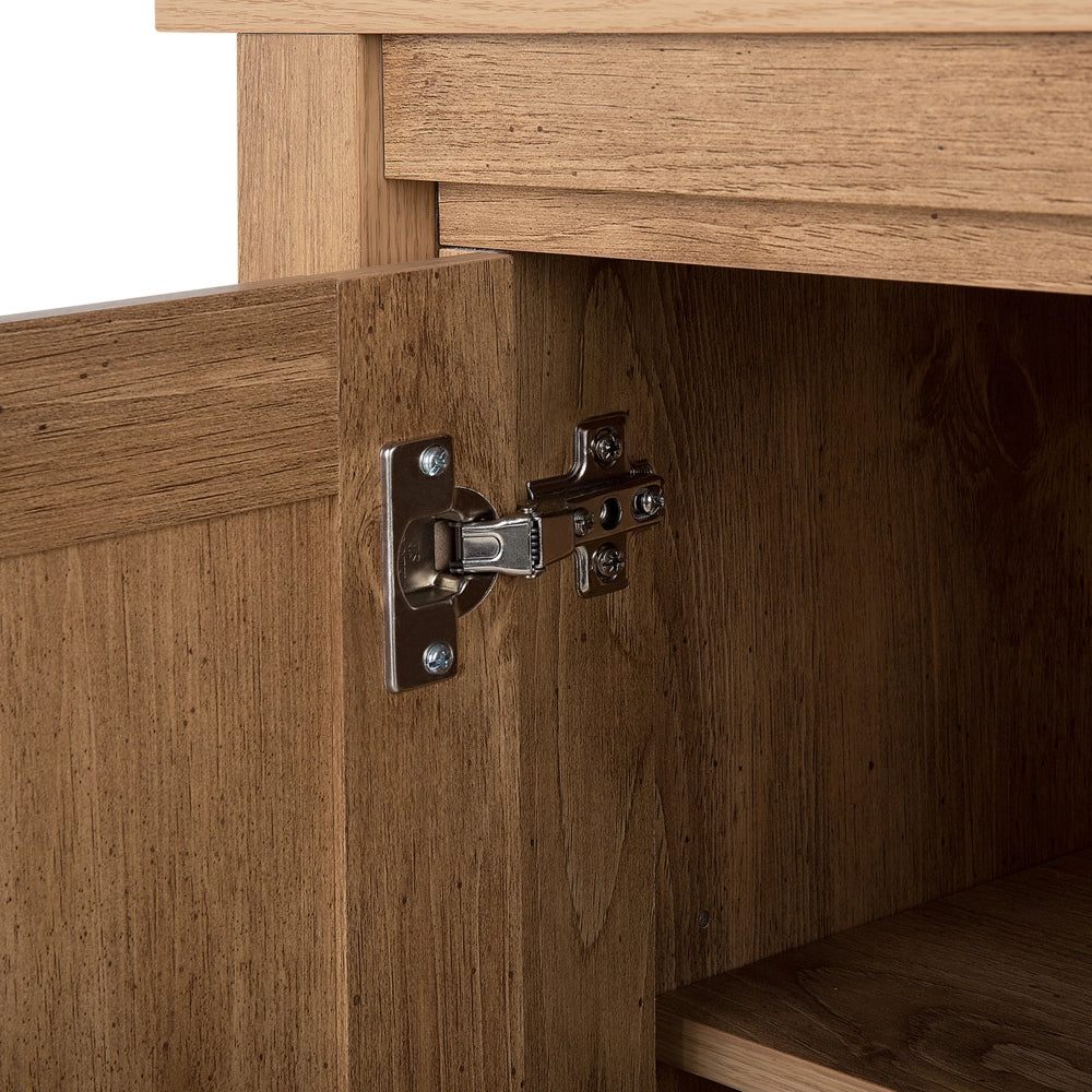 Madia credenza Effetto Legno Chiaro 80 x 99 x43 cm 1 Cassettiera con 3 Cassetti