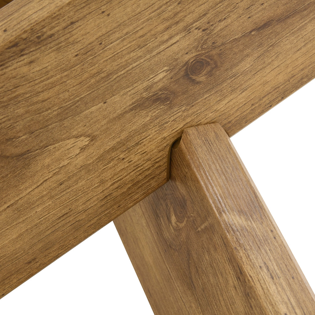 Tavolino da caffè rotondo 79 cm in MDF e vetro trasparente; struttura a croce; colore legno