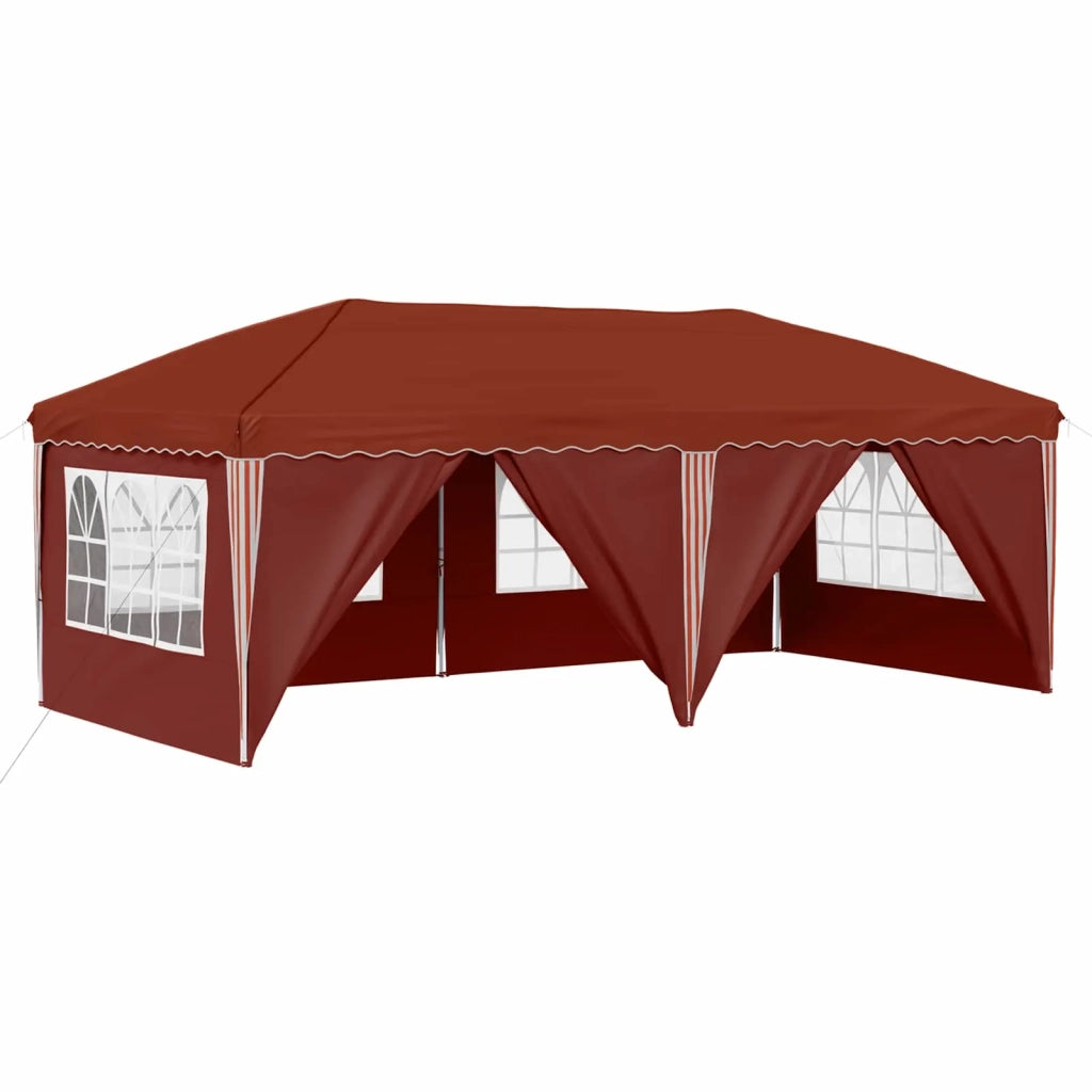 Tenda per feste a pop-up-Gazebo 575 x 288 x 245 cm Terracotta