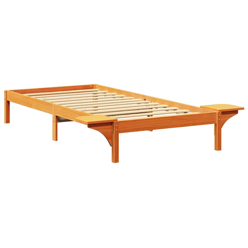 Struttura del letto Marrone cerato 75 x 190 cm Pino massello 873216