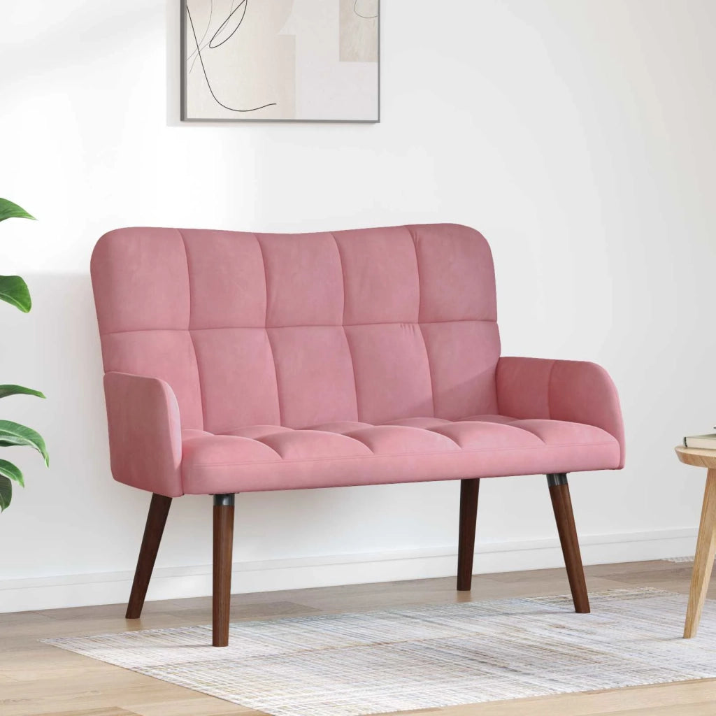 Sofa a Due Posti Rosa 115 x 61 x 87 cm Velluto