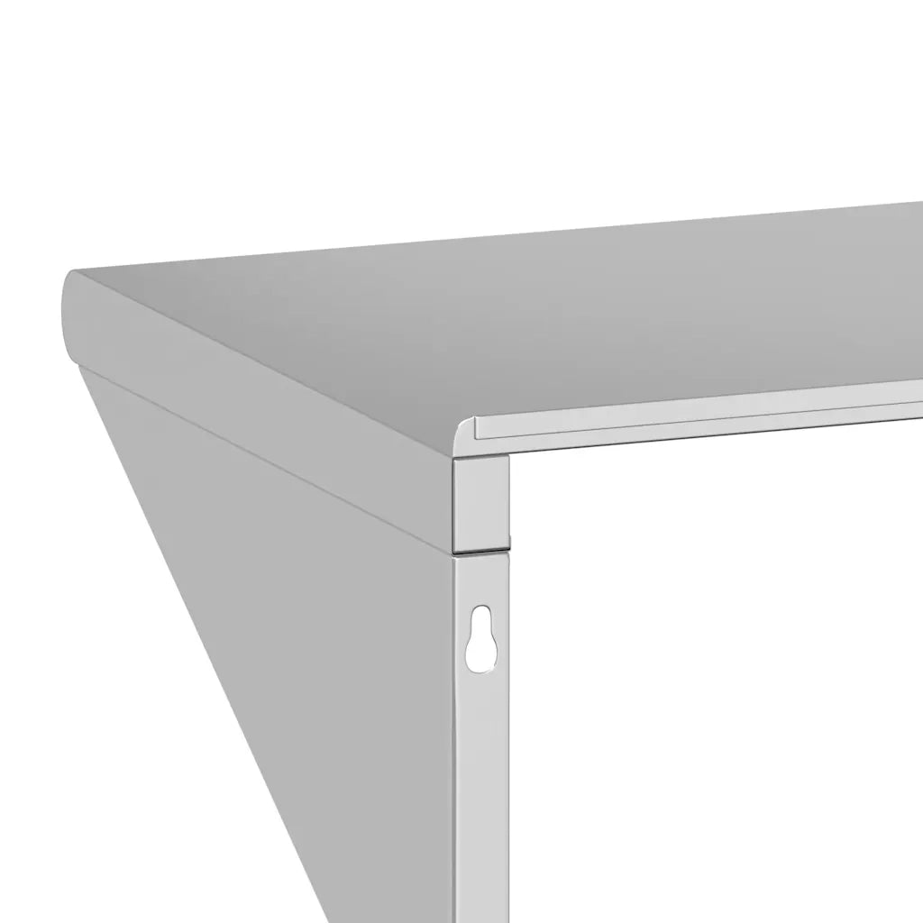 Mensola a Muro 100x45x31 cm Argento in Acciaio Inossidabile