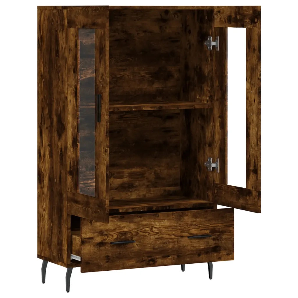 Credenza-Buffet-Armadio da cucina Rovere Fumo 69,5x31x115 cm in Legno Multistrato 463489