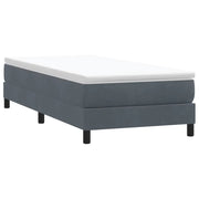 Giroletto a Molle senza Materasso Grigio Scuro 90x210cm Velluto