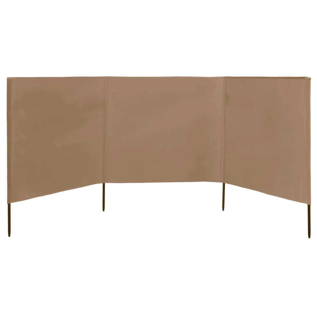 Schermo divisorio in tessuto a 3 pannelli 400 x 120 cm tortora 02_0008804