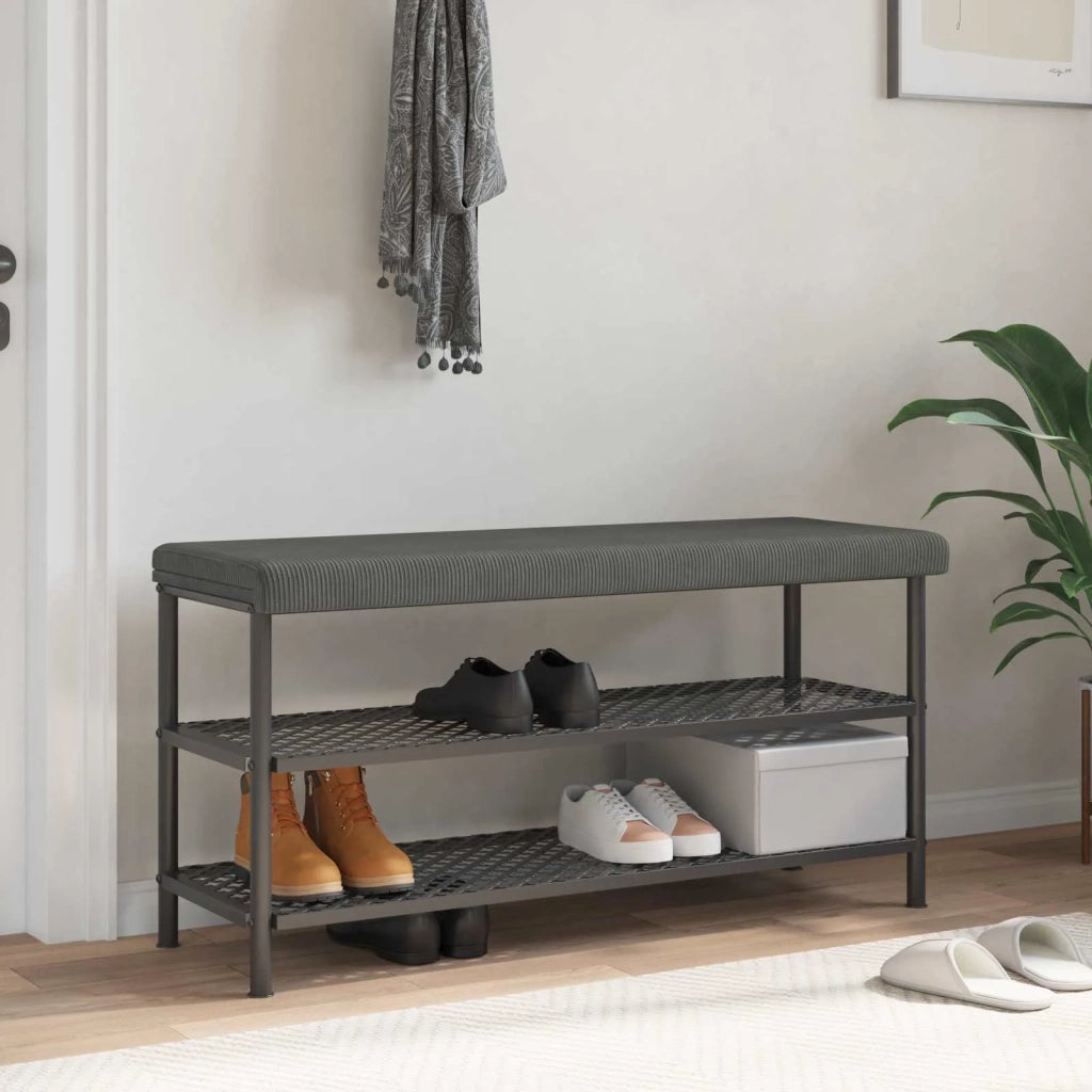 Cuscino per panchina corduroy Grigio Scuro Profondità 35 cm 42043367