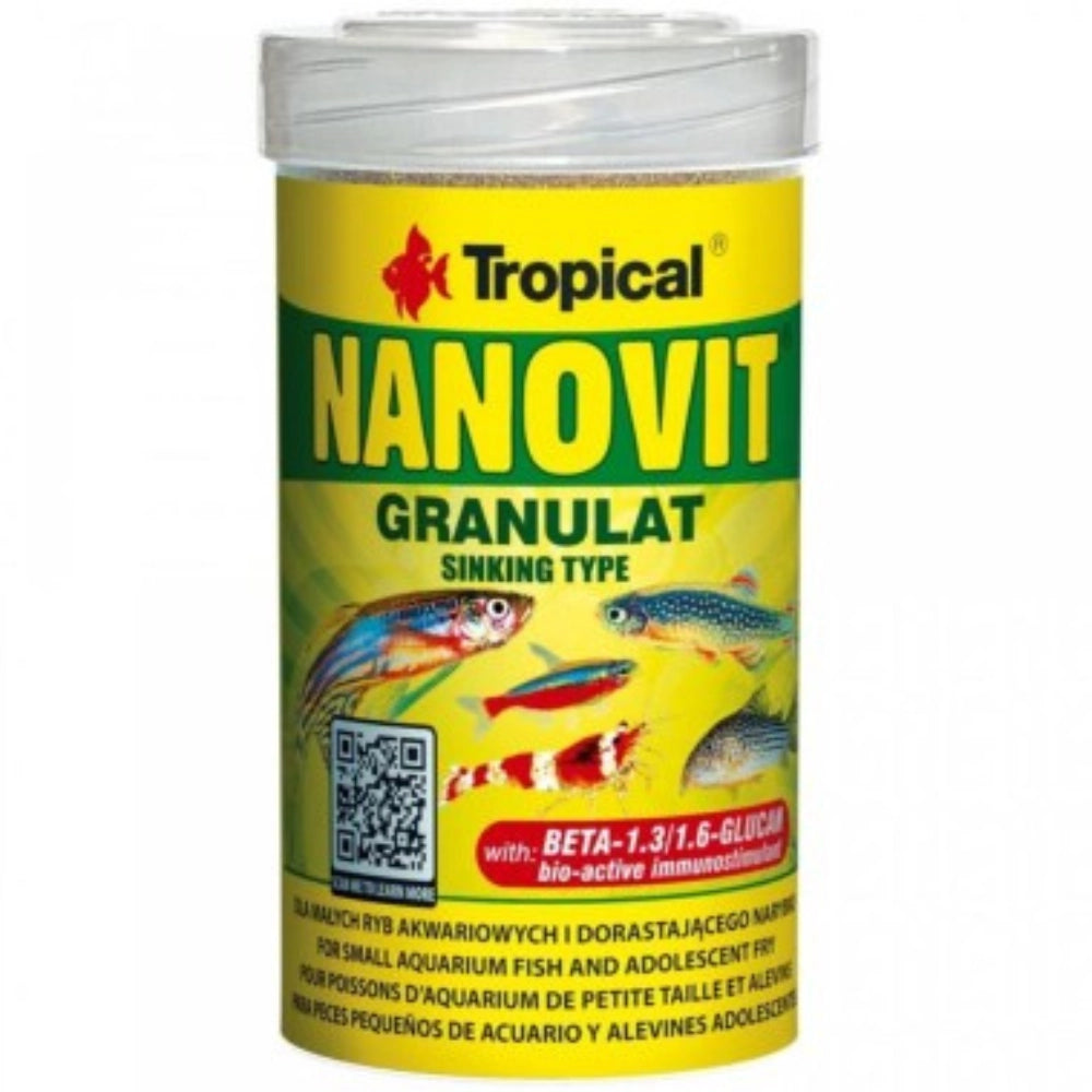 Tropical Nanovit Granulat 100ml/70gr - mangime di base per pesci piccoli e avannotti accresciuti