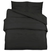 Set Copripiumino Nero 140x200 cm in Microfibra Leggera CFW5187969