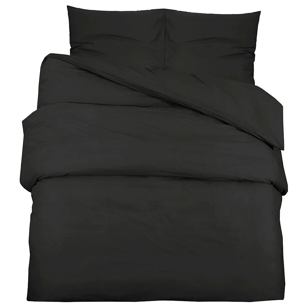 Set Copripiumino Nero 140x200 cm in Microfibra Leggera CFW5187969