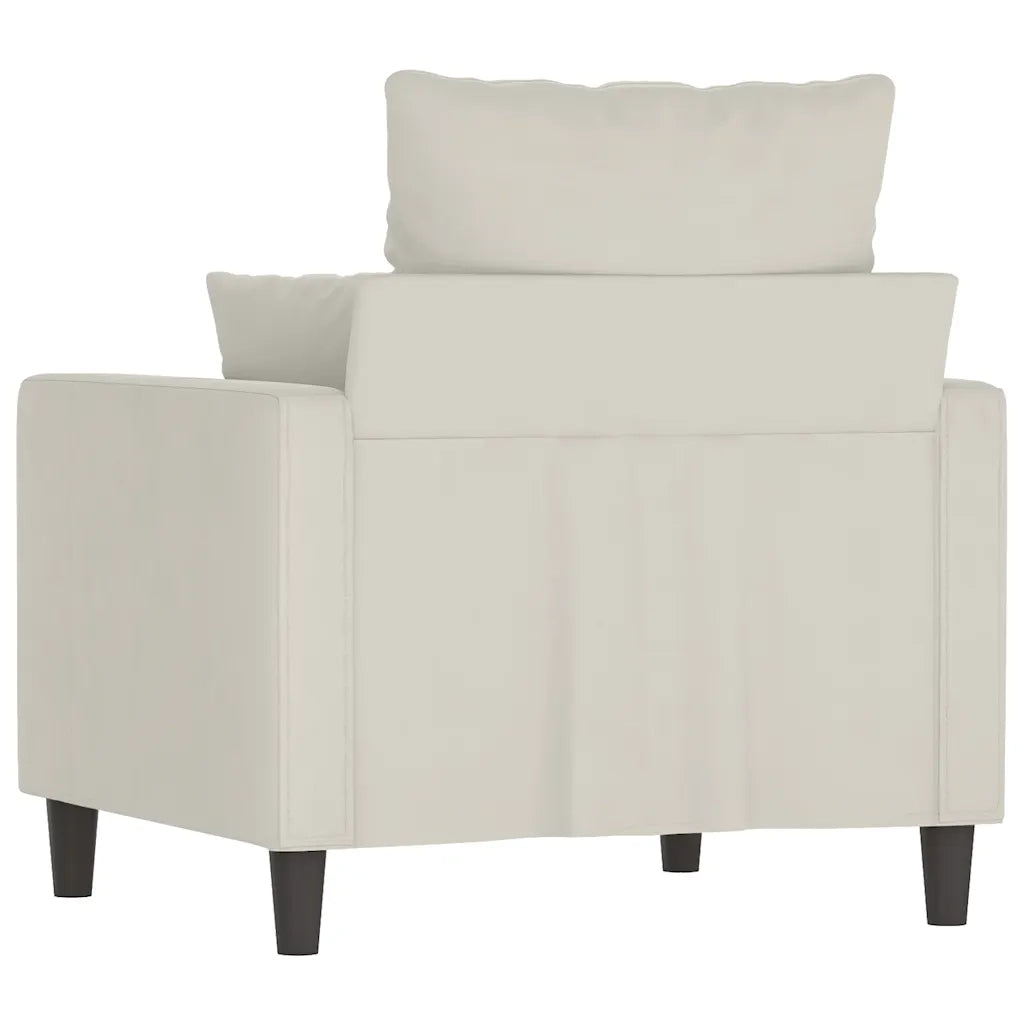 Poltrona-Poltroncina-Divano Sedia Crema 60 cm Velluto 135901