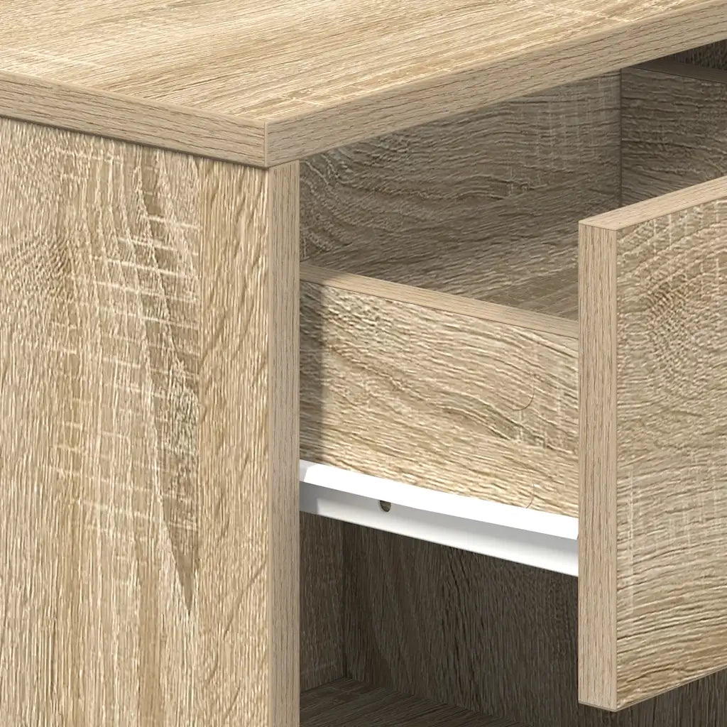 vidaXL Comodini 2 pz con Cassetto Rovere Sonoma 39x28x41 cm