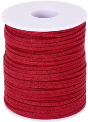 Cordone in Suede Falso 2,5 mm - 45 m - Rosso Scuro - Falso Suede - Forte e Resistente al Mordente - Per Creare Gioielli - Cordone per Gioielli