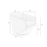 Poltrona girevole in velluto pesca