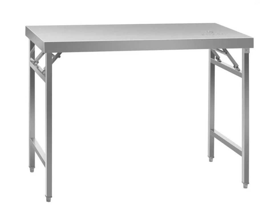 Tavolo da lavoro professionale pieghevole in acciaio inox da cucina 120 x 60 cm 14_0003706