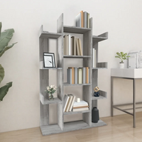 Libreria Grigio Sonoma 86x25,5x140 cm in Legno Multistrato cod mxl 10007