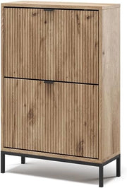 Scarpiera da ingresso Eliza, Bianco, 60 x 92 cm con cassetti
