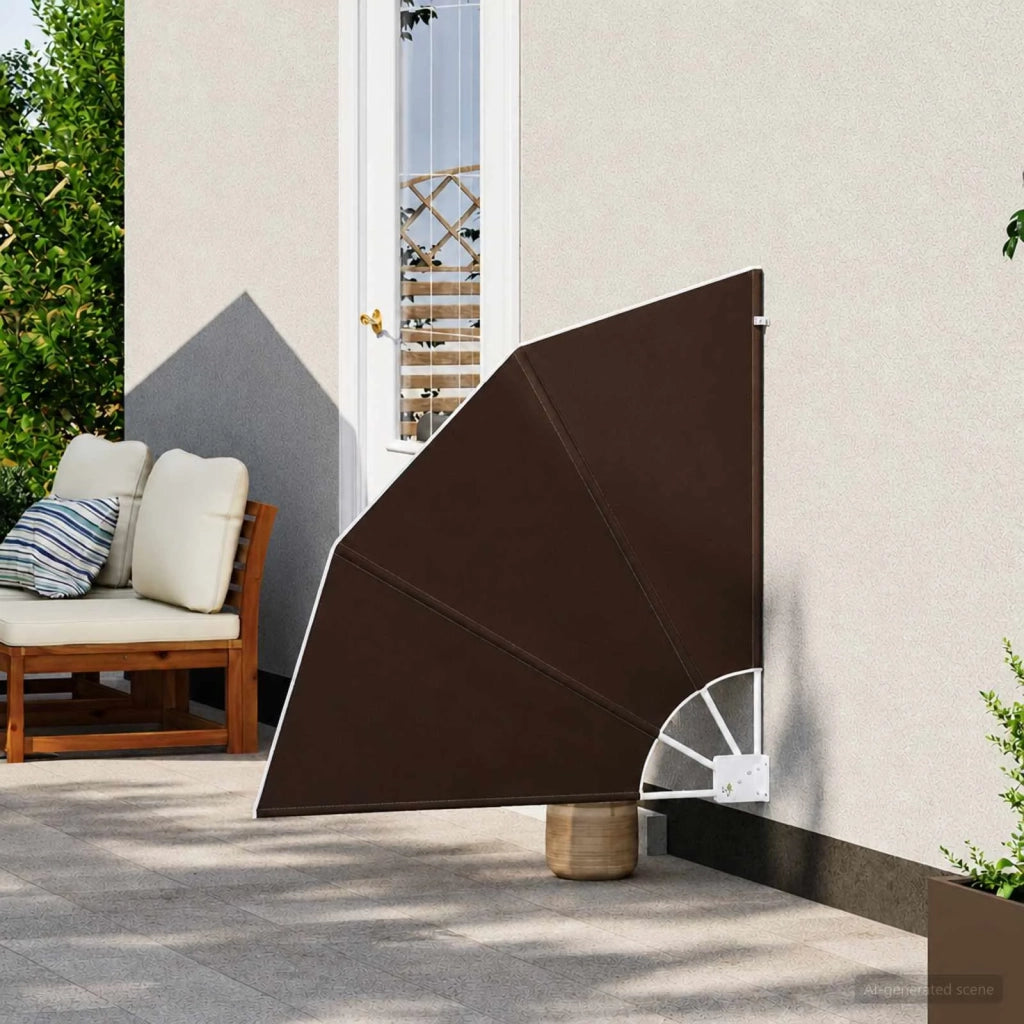 Schermo di Privacy per Balcone 210 x 210 cm Poliestere Marrone 42037145