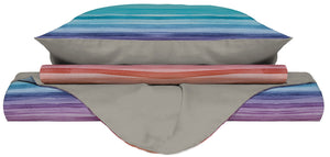 Copripiumino 1 Piazza e Mezzo con Stampa sul Sacco e Federe Doubleface Rainbow