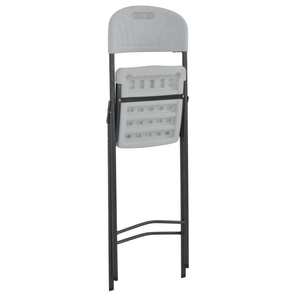Sgabelli da Bar Pieghevoli 2 pz HDPE e Acciaio Bianco CFW9167097