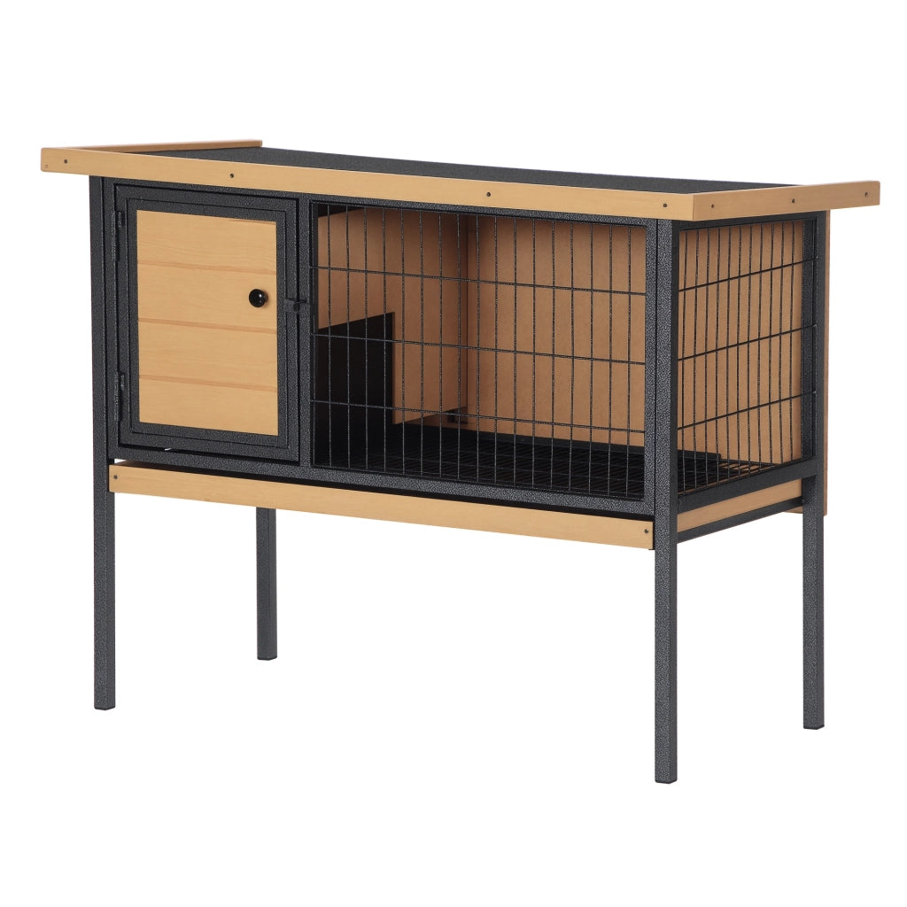 Gabbia per conigli in legno con tetto apribile ¨C zephmum ¨C 91.5x45x70 cm