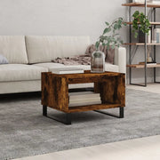 Tavolino da Salotto-Tavolino da soggiorno-Tavolo Rovere Fumo 60x50x40 cm Legno Multistrato 828083