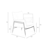 Poltrona in pelle grigio perla