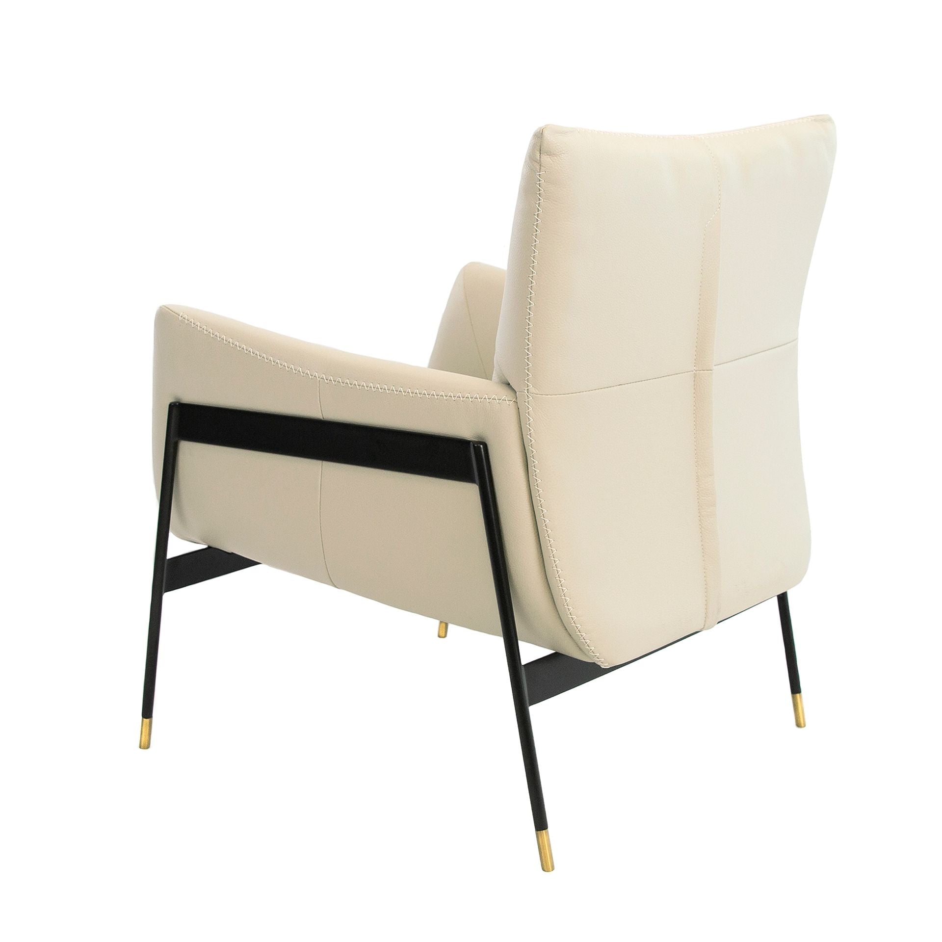 Poltrona in pelle grigio perla