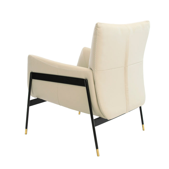 Poltrona in pelle grigio perla