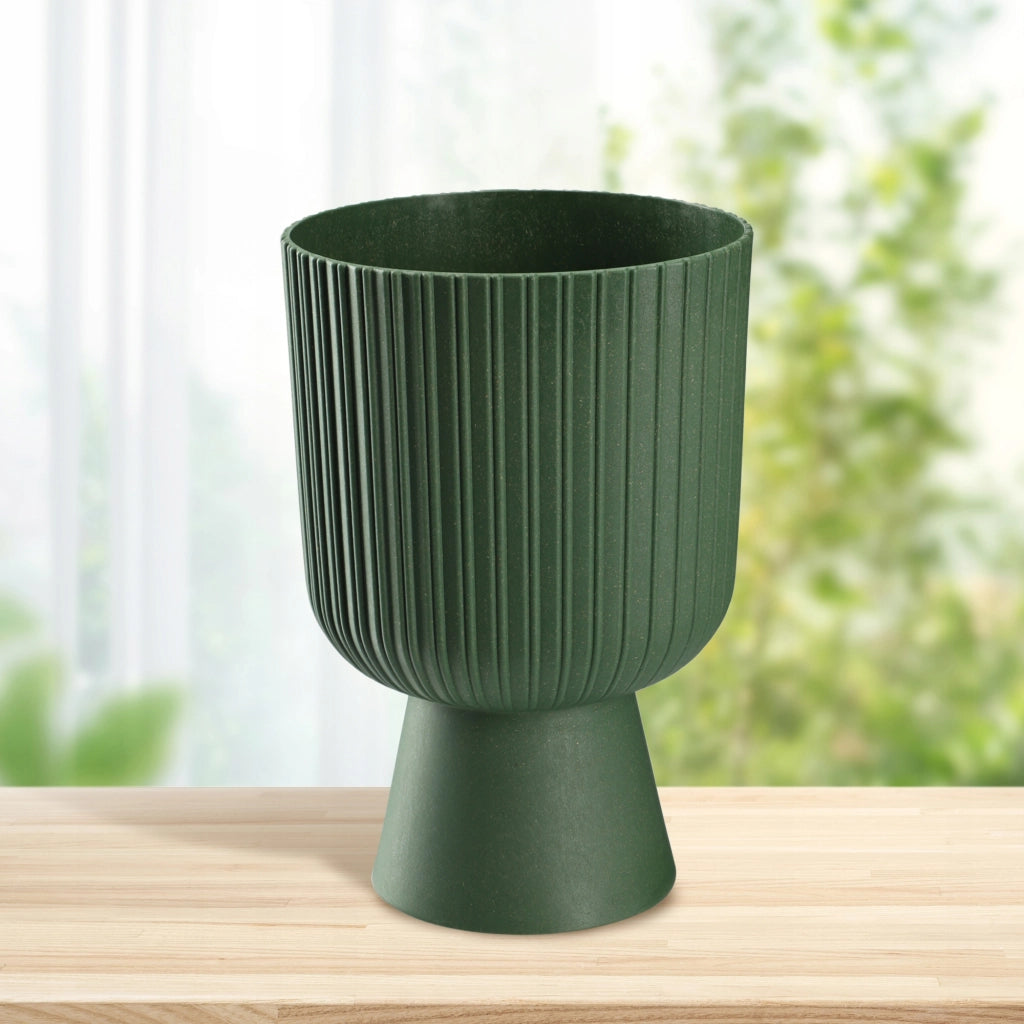 Vaso da fiori KADAX, vaso da fiori da giardino, copertura in plastica, 14 cm, supporto per fiori, verde