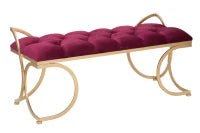 Panca Glam Luxy Bordeaux Cm 103X43X47