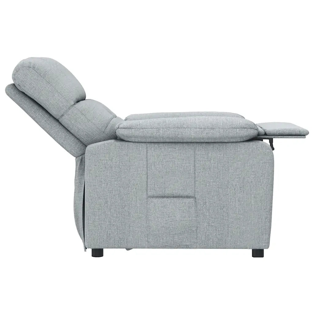 Poltrona Reclinabile Grigio Chiaro in Tessuto cod mxl 13590