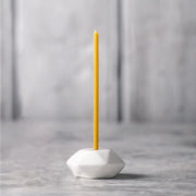 Sostegno per candele a punta per candele sottili – Sostegno per candele in ceramica artigianale – Sostegno per candele a punta robusto – Sostegno per candele per candele sottili – Decorazione per la sala da pranzo in ceramica di Danilovo (Bianco)
