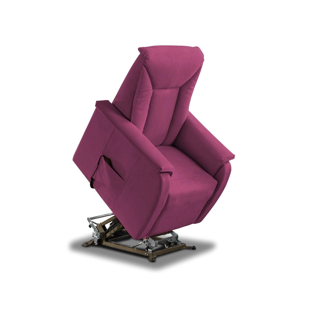 Poltrona Alzapersona Elettrica 2 Motori 82x108x84 cm Baila in Microfibra Dispositivo Medico 1 Viola