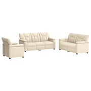 Set di divani 3 pcs Crema Similpelle 3430551