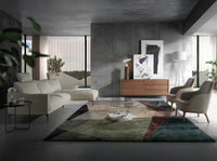 Poltrona girevole in ecopelle grigio taupe