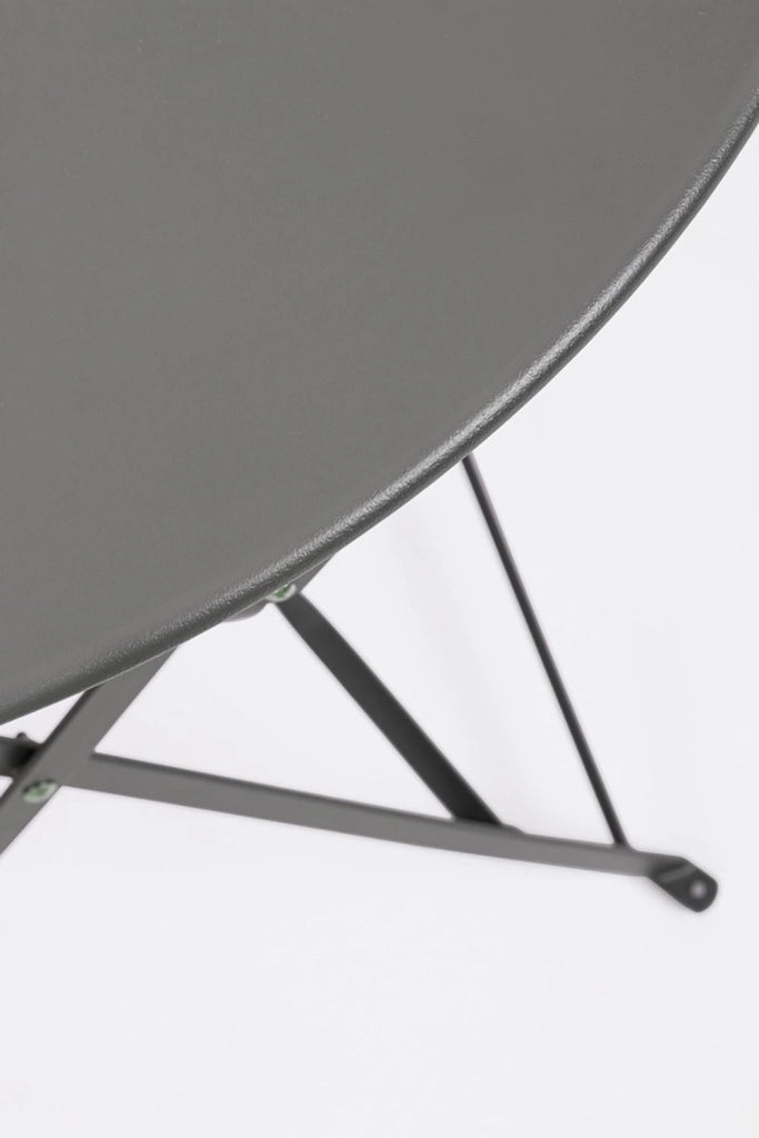 Set 3 Pezzi Bistrot da Giardino con Tavolo e 2 Sedie in Acciaio Verniciato Austin Antracite