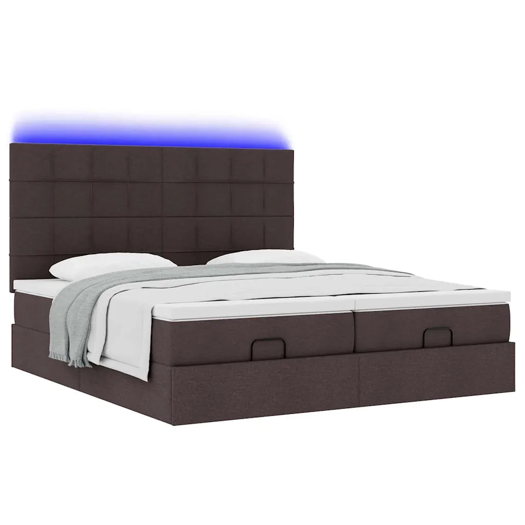 Struttura Letto Pouf con Materassi 180x200 cm in Tessuto 3314544