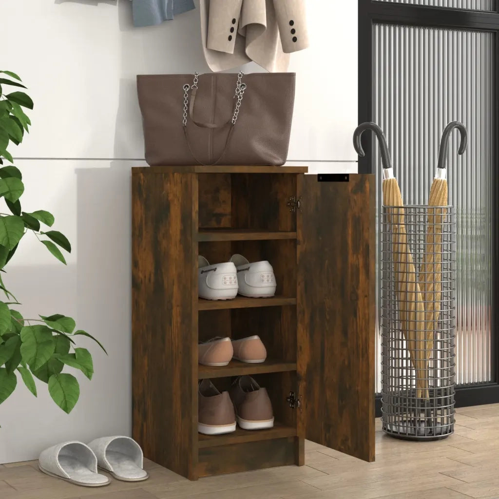 Scarpiera | Mobile per scarpe Rovere Fumo 30x35x70 cm in Legno Multistrato