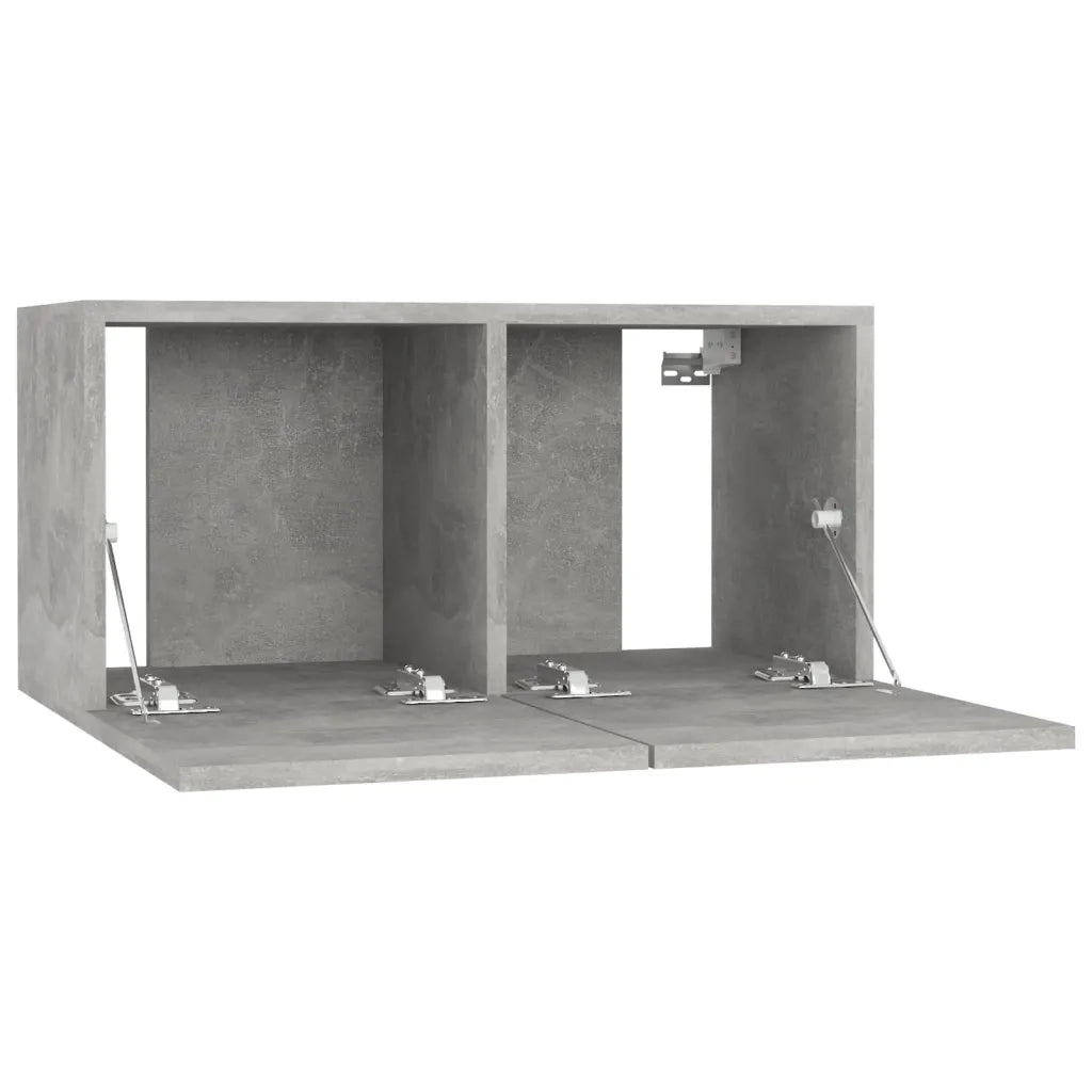 Mobili Porta TV Pensili 2pz Grigio Cemento 60x30x30 cm 804521