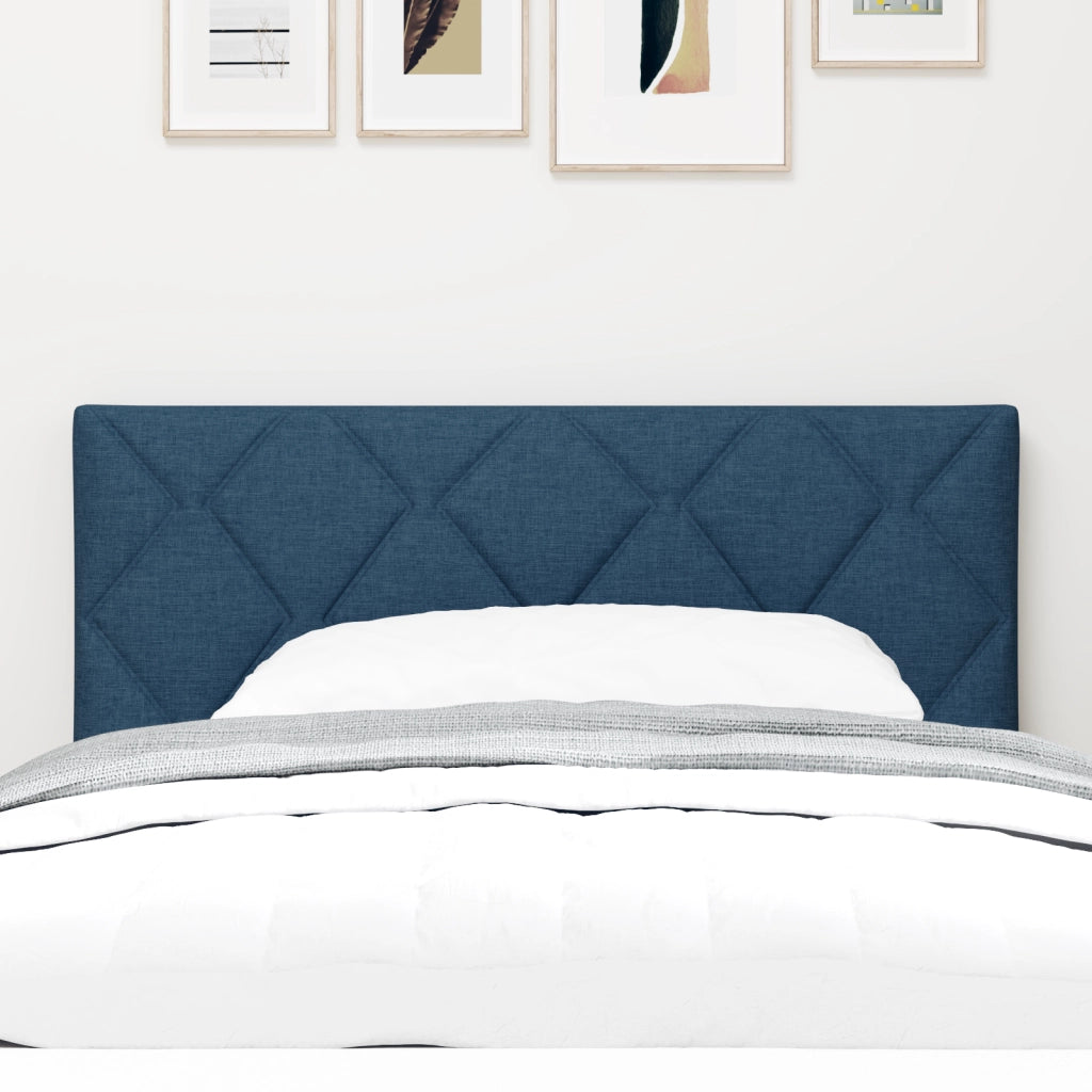 Testiera Design a Blocchi di Diamante Blu 100 cm Tessuto