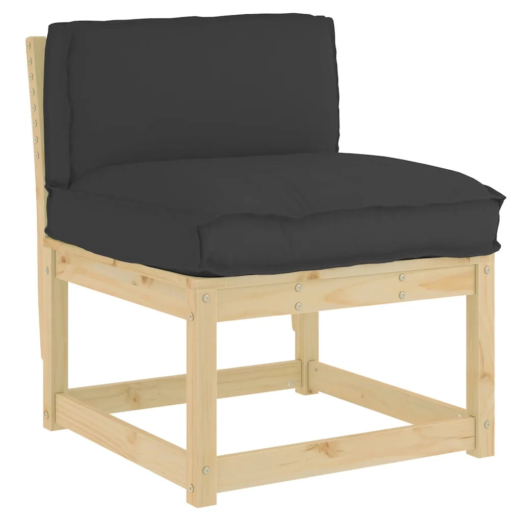 Cuscino Nero 70 x 40 x 12 cm Tessuto Oxford 42001522