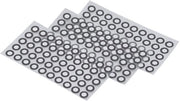 Marcature 3D a bassa riflessione - 100 Marcature - Resistente alle abrasioni - Impronta idrorepellente - Autoadesivo - Supporto affidabile - Punti di scansione