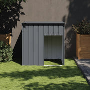 Cuccia per cani con tetto antracite 110x103x109 cm in acciaio zincato 172355