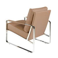 Poltrona in ecopelle visone