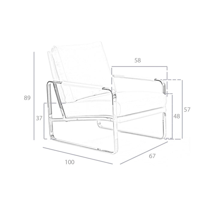 Poltrona in ecopelle visone