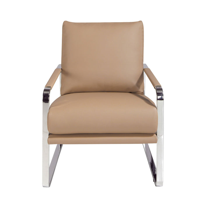 Poltrona in ecopelle visone