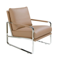 Poltrona in ecopelle visone