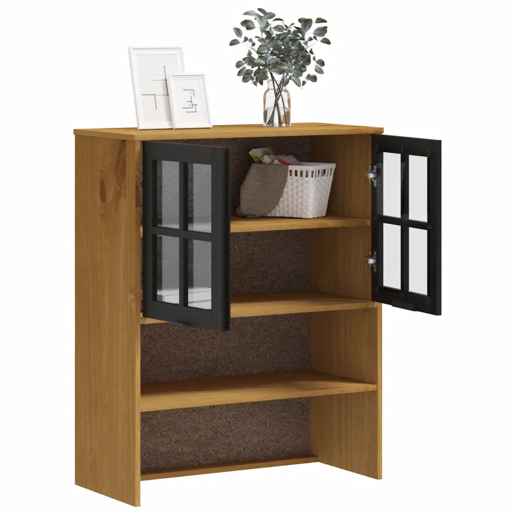 Scaffale per Credenza Anta in Vetro FLAM Legno Massello di Pino 357825